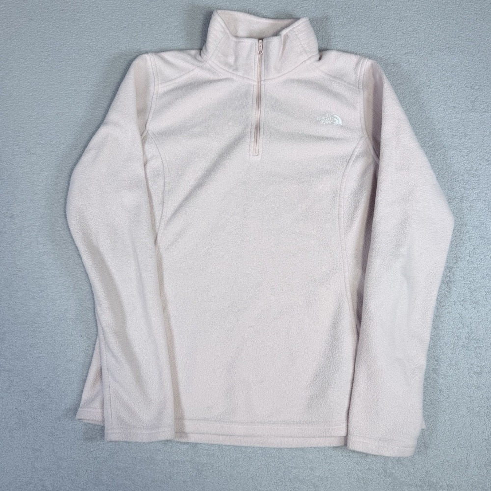 The North Face White 100 Glacier 1/4 Zip Fleece Women's M Winter Outdoor Casual